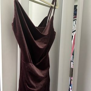 Maroon velvet dress!